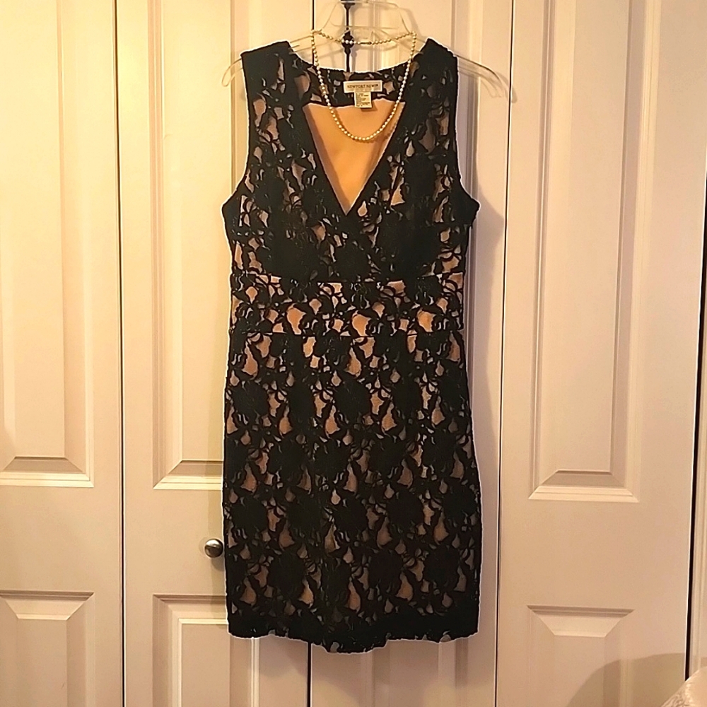 Little  Mini Lace dress, size 8, black, cream color